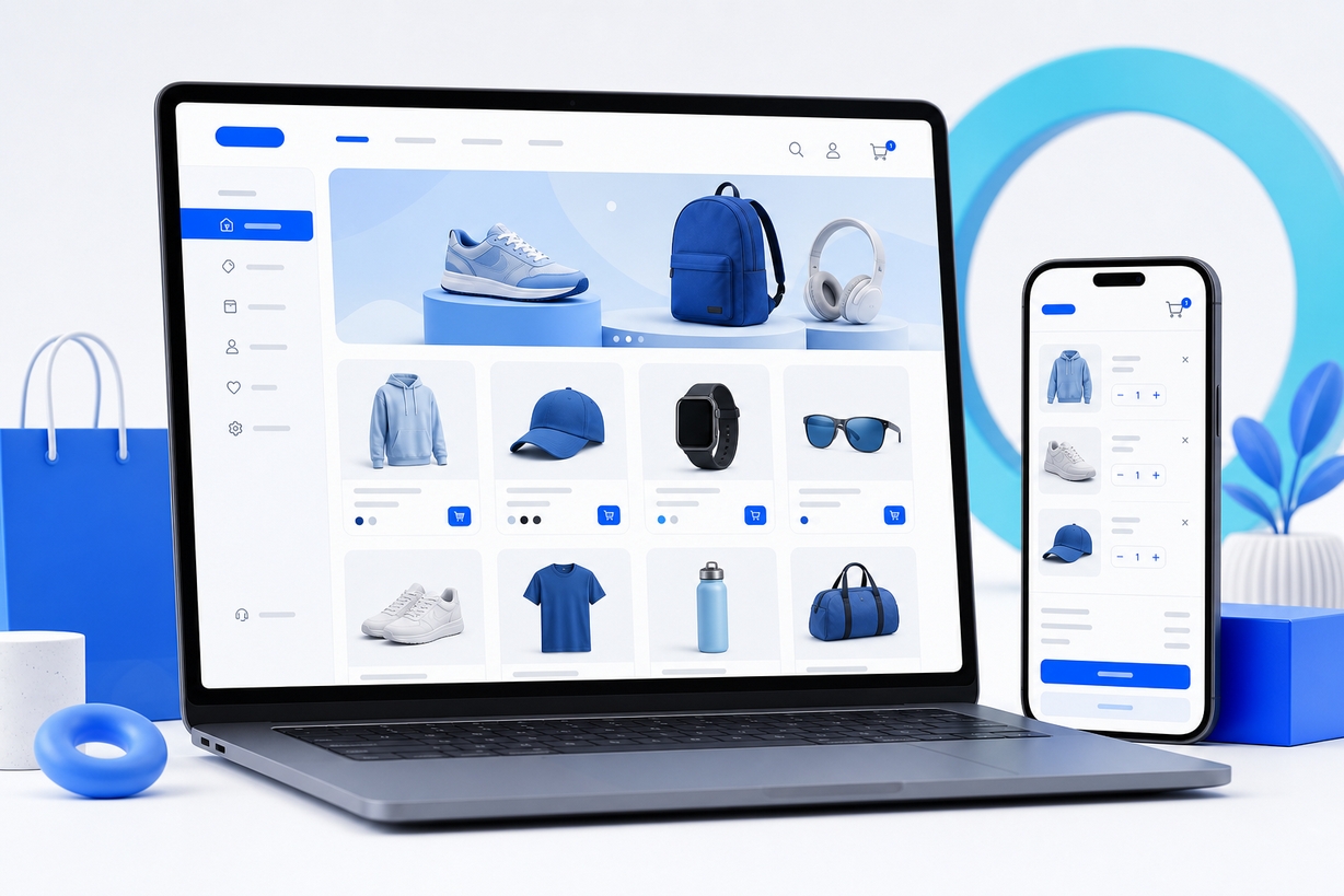 E-commerce online store mockup